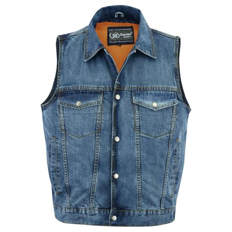 Mens Denim Motorcycle Vests And Biker Shirts The Bikers Den