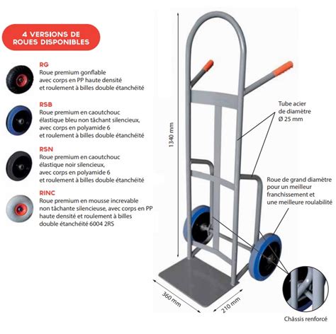 Diable Acier Kg Pour Charges Cylindriques Diable Universel