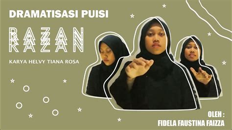 DRAMATISASI PUISI RAZAN Karya HELVY TIANA ROSA YouTube