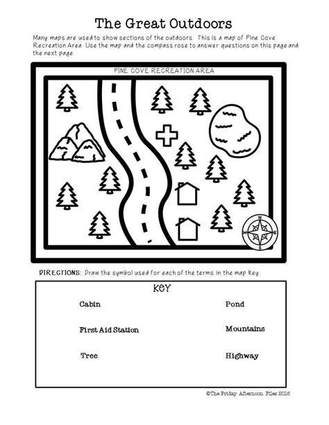 Worksheet Compass Rose Read A Map Middle School