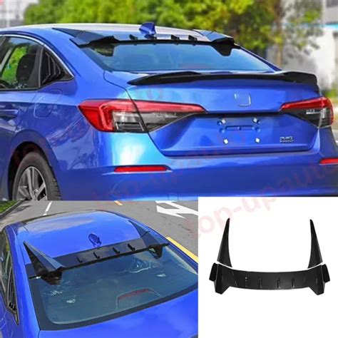 For New Honda Civic Glossy Black Rear Window Roof Spoiler