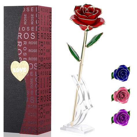 Buy K Gold Rose Flower Gold Foil Artificial Forever Rose With