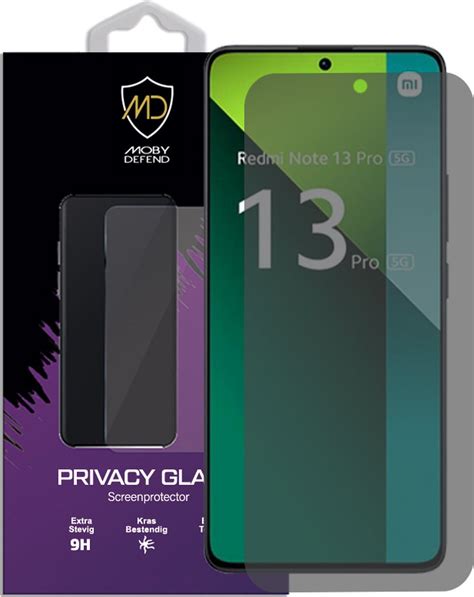 Mobydefend Xiaomi Redmi Note Pro G Screenprotector Hd Privacy