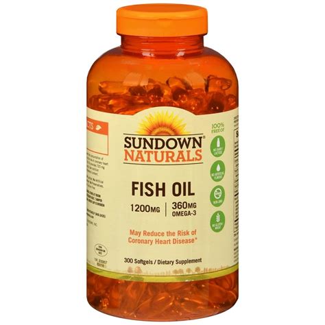 Sundown Naturals Fish Oil 1200 Mg Softgels 300 CP Medcare