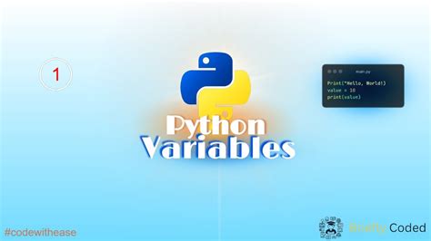 Python Variables Python Tutorial For Beginners Variables In Python Chapter 1 Youtube