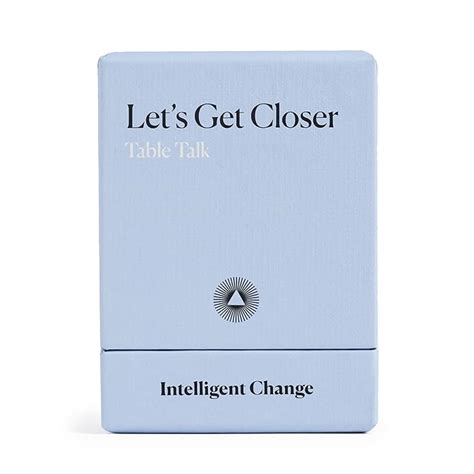 Buy Intelligent Change Lets Get Closer Table Talk Conversation