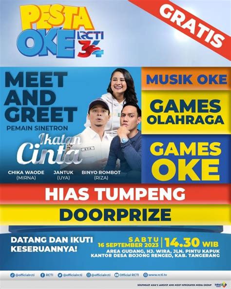 Seru Ada Meet And Greet Pemain Sinetron Ikatan Cinta Di Pesta Oke