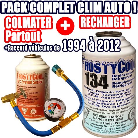 Kit Complet Frostycool Anti Fuites Circuit Clim Auto Gaz