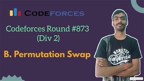 Permutation Swap Codeforces Round 873 Div 2 Codeforces YouTube