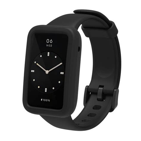 Siliconen Sportbandje Met Case Zwart Xiaomi Smart Band Pro