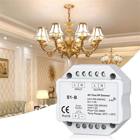 Ac 110V 220V S1 B Led Triac Rf Dimmer Gebruik 2 4Ghz Draadloze 120W