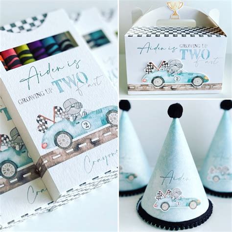 Vintage Race Car Party Decorations, Party Set, Birthday Party, Custom ...