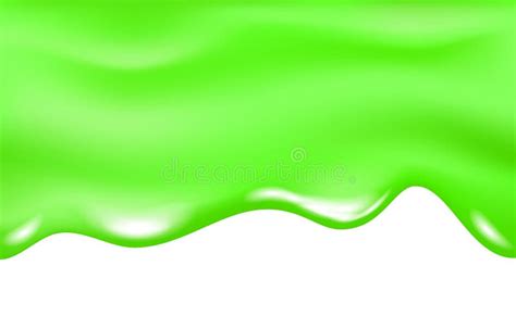 Green Slime Drip Isolated On Transparent Background Stock Vector