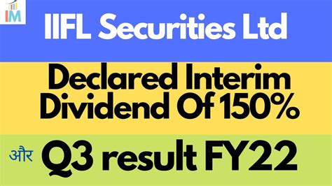 Iifl Securities Q Result Iifl Securities Dividend Iifl Securities