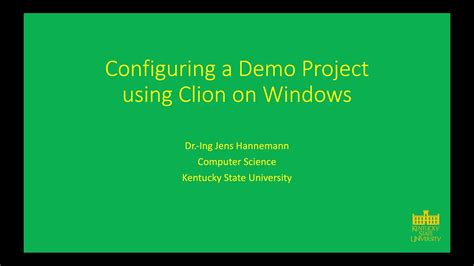 Toolchain Setup Configuring A Demo Project Using Clion On Windows