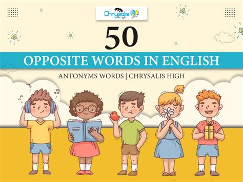 50 Opposite Words In English/Antonyms Words - Chrysalis High