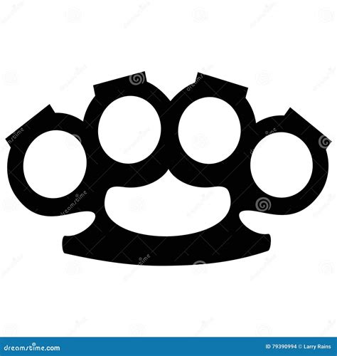 Brass Knuckles Silhouette Vector Illustration | CartoonDealer.com #79390994