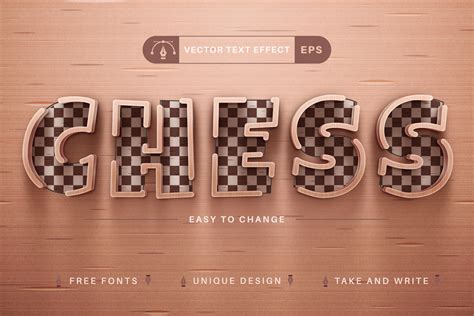 Chess Editable Text Effect Font Style Graphic By Rwgusev Creative