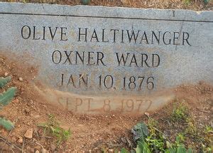 Olive Viola Ollie Haltiwanger Ward M Morial Find A Grave