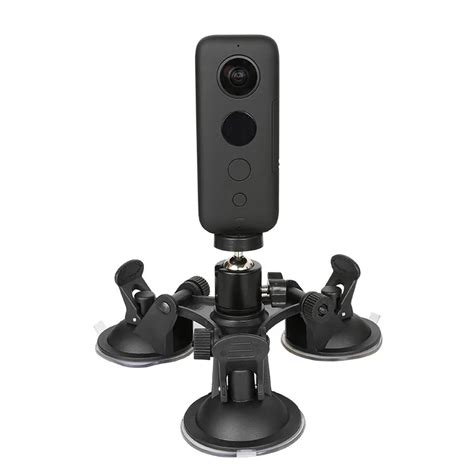 Triple Cup Camera Suction Mount W Ball Head For Insta One X X X Yi