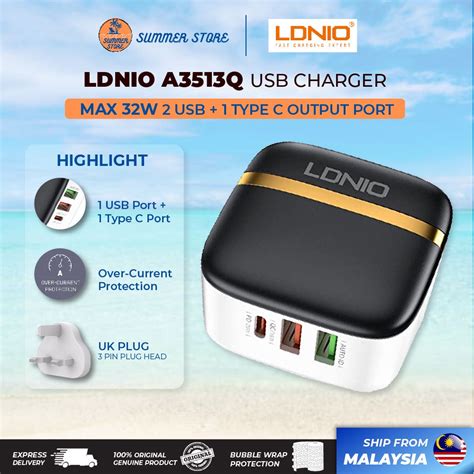 LDNIO Adapter A3513Q 32W PD Quick Charge 3 0 Fast Charge Quick Charge