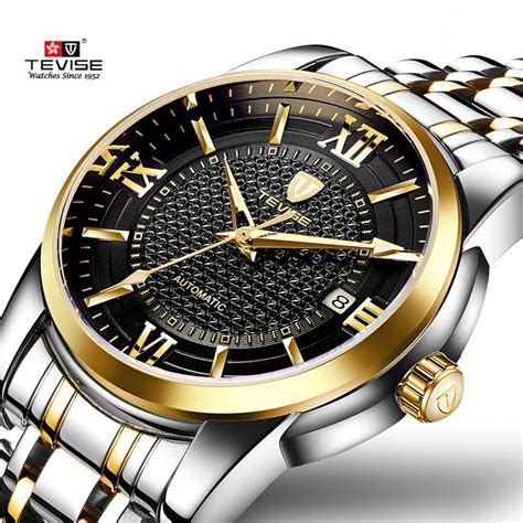 Buy Tevise Luxury Stainless Steel Automatic Business Watches Gold Men