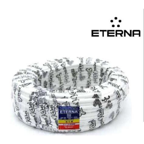 Jual Kabel Eterna NYM 4x1 5 Roll 100 Meter Kabel Listrik Putih 4