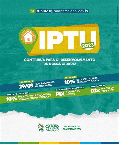 Campo Maior Contribuintes T M At De Setembro Para Pagar Iptu