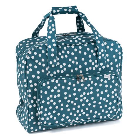 Teal Spot Sewing Machine Bag Matt Pvc Singer Outlet