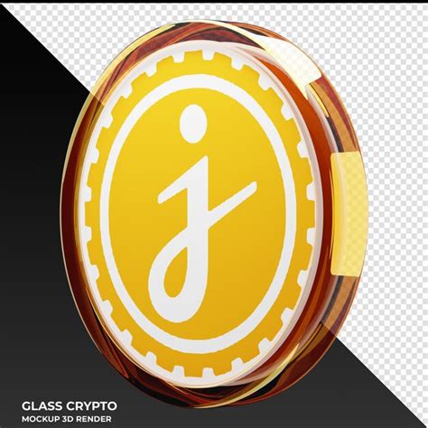 Premium PSD Jasmycoin Jasmy Glass Crypto Coin 3d Illustration