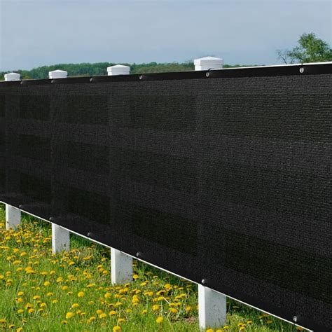 Tkoofn 4x 50 Black Privacy Fence Screen Windscreen Fence Mesh Fabric