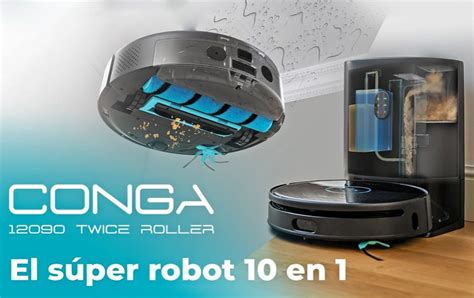 Robot Aspirador En Conga Twice Roller Home Fill