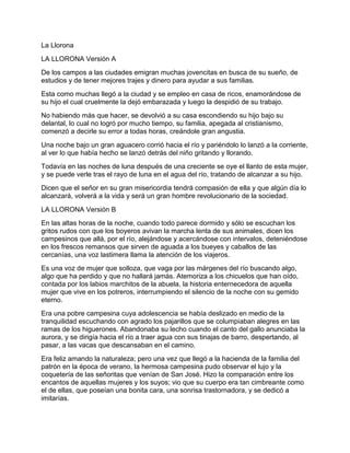 Llorona PDF