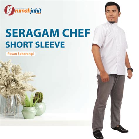 Jual Qchef Short Sleeve Baju Koki Seragam Baju Koki Seragam Chef Kota