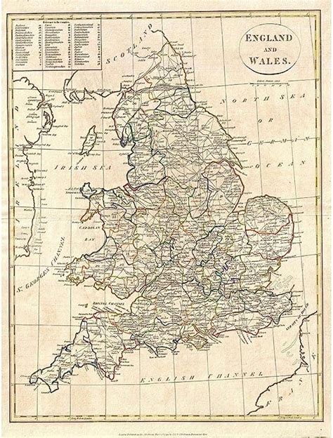 Amazon Wee Blue Coo Clement Cruttwell Map England Vintage