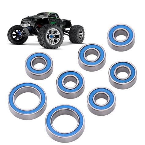 Buy 8Pcs RC Car Ball Bearings Wheel Hub Sealed Bearing Kit For Traxxas