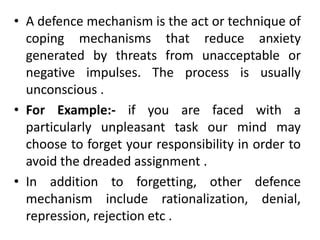 Defense Mechanism PPT