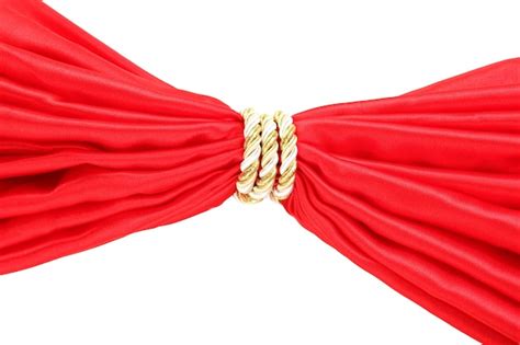 Premium Photo Red Cloth Tied With Rope Isolated On White