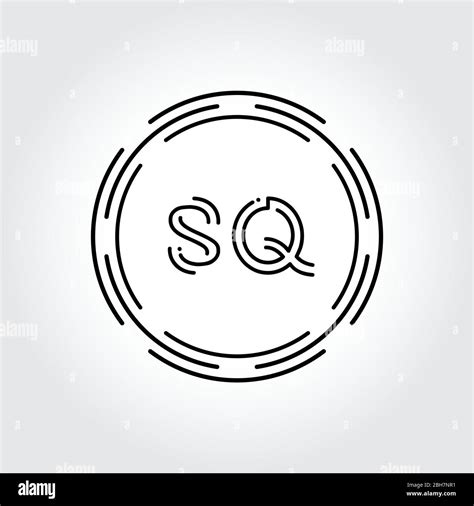 Initial Sq Logo Design Creative Typography Vector Template Digital