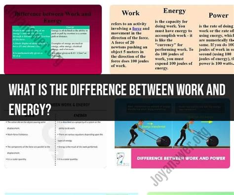 Work Vs Energy Exploring The Key Differences Joyanswer Org