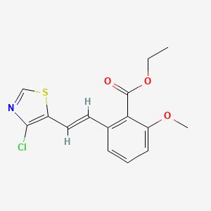 2 2 4 Chloro Thiazol 5 Yl Vinyl 6 Methoxy Benzoic Acid Ethyl Ester