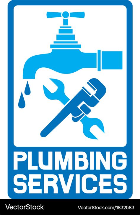 Repair Plumbing Symbol Royalty Free Vector Image