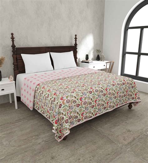 Buy Multicolor Cotton Traditional Gsm Double Bed Dohar By Jaipur