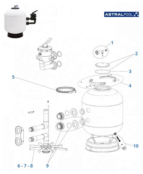 Recambios Filtro Astralpool Skypool Lateral