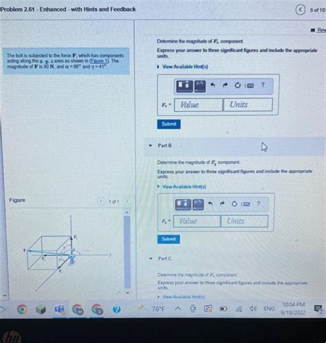 Solved Problem Enhanced With Hints And Feedback Chegg