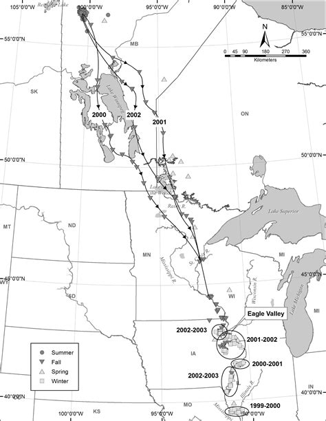 Satellite Tracking of Bald Eagles in the Upper Midwest