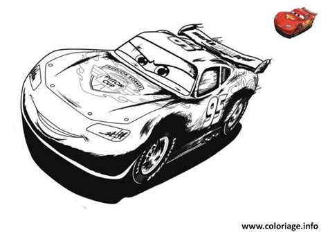 Coloriage Cars 3 Flahs Mcqueen En Pleine Vitesse Dessin Cars à imprimer