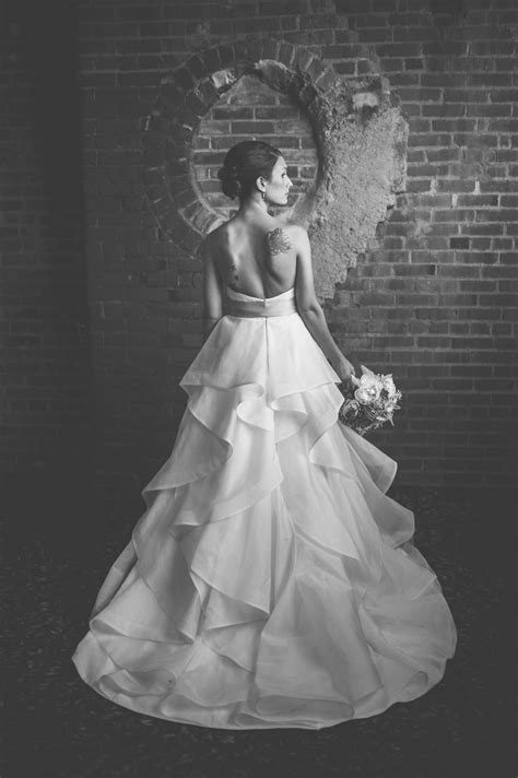 Back of Strapless White Wedding Dress