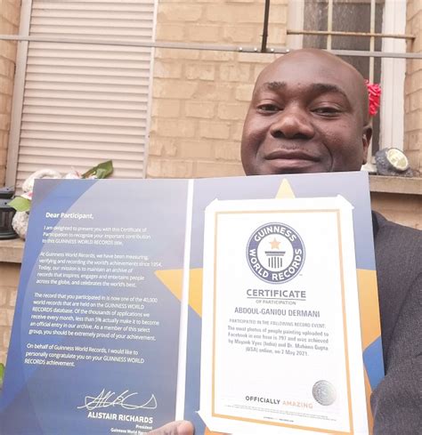 Un Togolais Obtient Le Fameux Titre Guinness World Records Togo