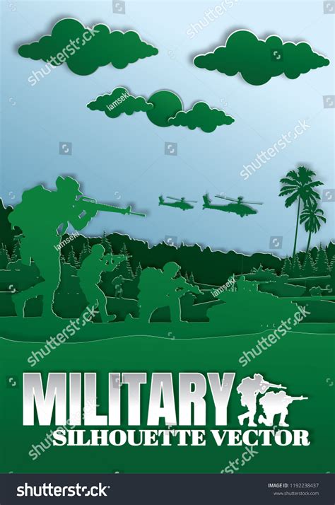 Military Vector Illustration Army Background Soldiers Stock Vector ...